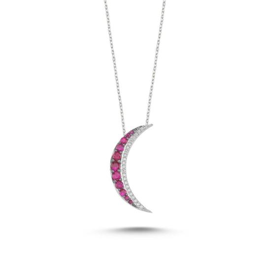 Wholesale CZ Crescent Moon Necklace