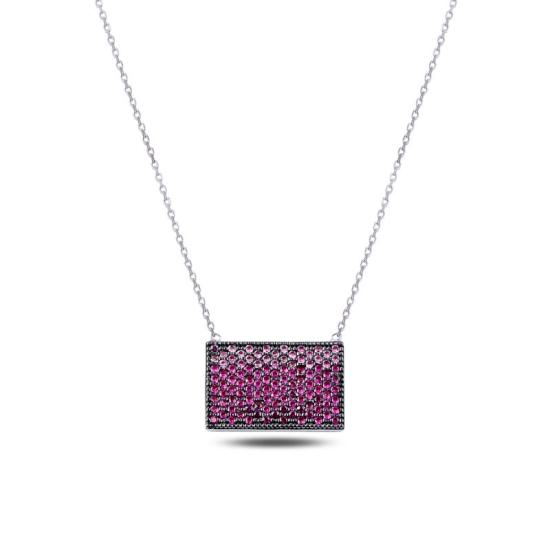 Wholesale Shades of Pink CZ Necklace