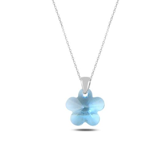 Wholesale Daisy Blue Crystal Necklace