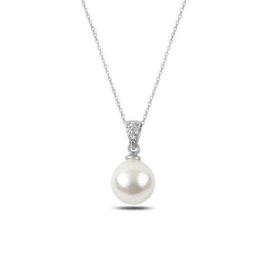 Wholesale Pearl & CZ Necklace