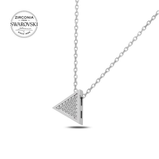 Wholesale Swarovski Zirconia Triangle Necklace