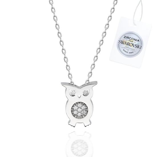 Wholesale Swarovski Zirconia Owl Necklace