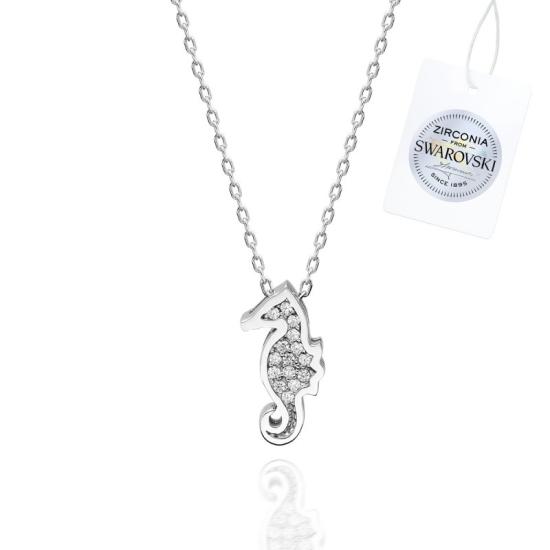 Wholesale Swarovski Zirconia Seahorse Necklace