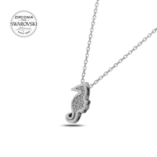 Wholesale Swarovski Zirconia Seahorse Necklace