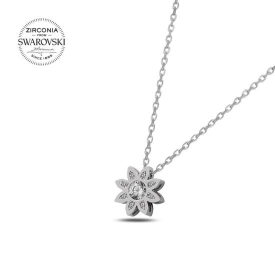 Wholesale Swarovski Zirconia Flower Necklace