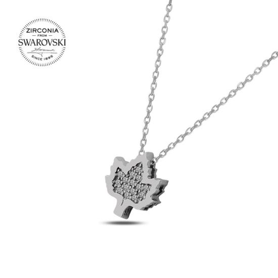 Wholesale Swarovski Zirconia Sycamore Leaflover Necklace