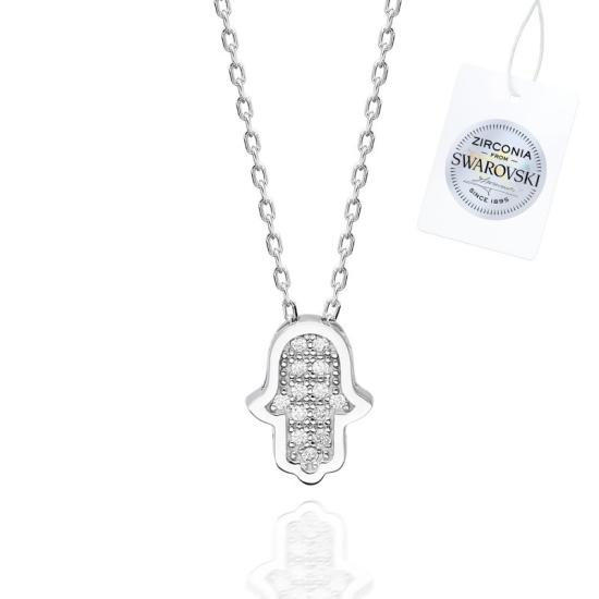 Wholesale Swarovski Zirconia Hamsa Necklace