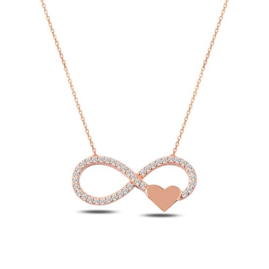 Wholesale Infinity & Heart CZ Necklace