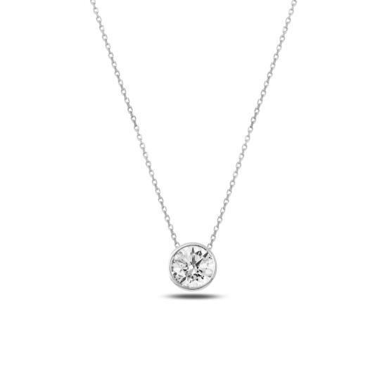 Wholesale Round CZ Solitaire Necklace