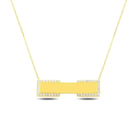 Wholesale CZ Name Tag Necklace