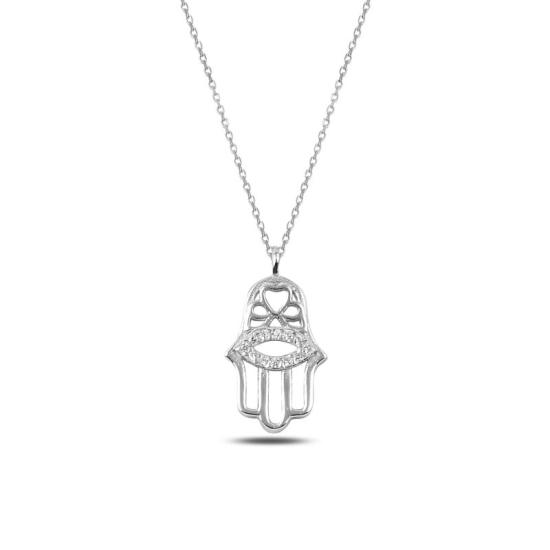 Wholesale CZ Hamsa Necklace