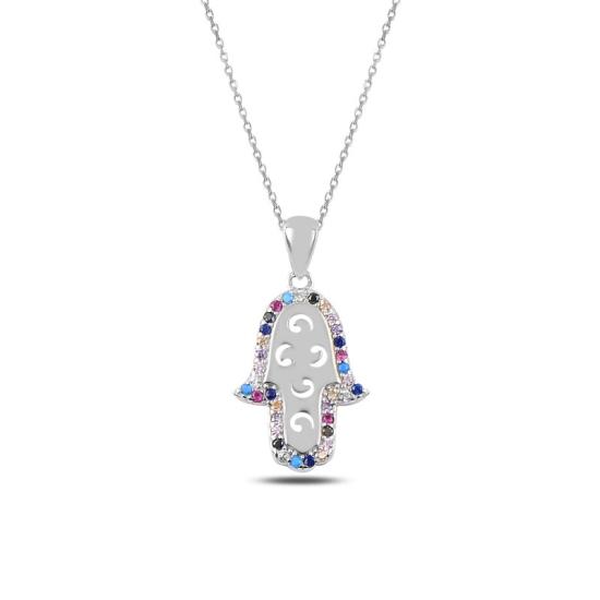 Wholesale Mix CZ Hamsa Necklace