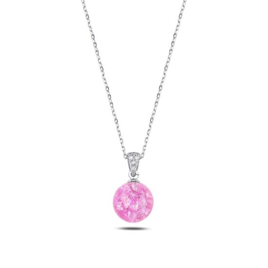 Wholesale Pink Ball Necklace