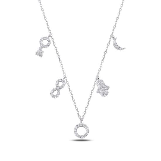 Wholesale CZ Dangle Charm Necklace