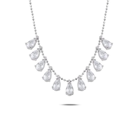 Wholesale Teardrop CZ Dangle Necklace