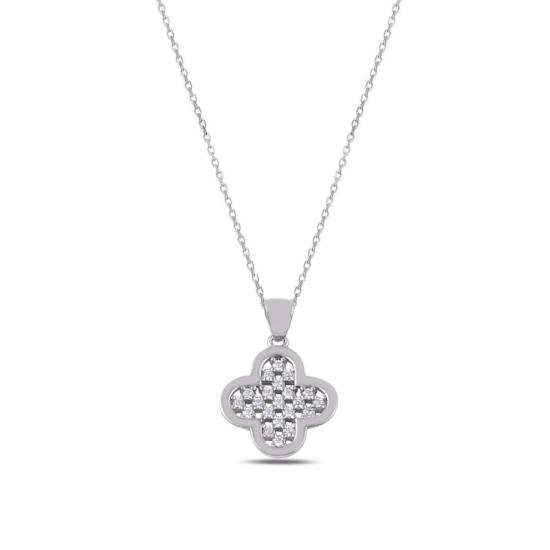 Wholesale CZ Quatrefoil Necklace