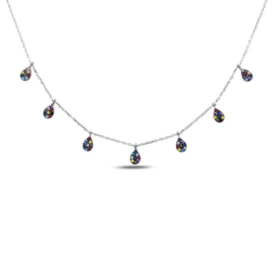 Wholesale Mix CZ Drop Dangle Charm Necklace