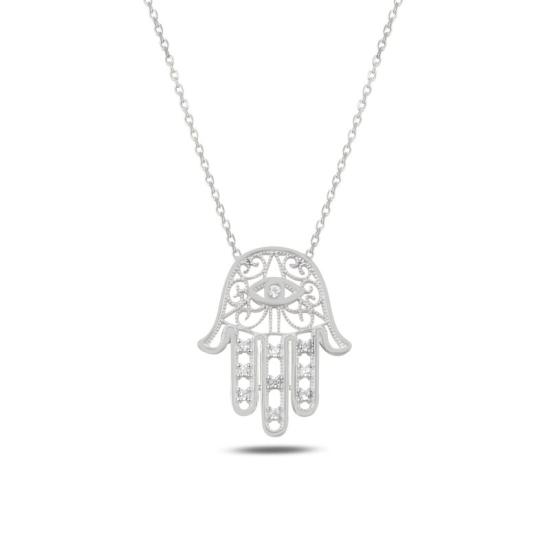 Wholesale CZ Hamsa Necklace