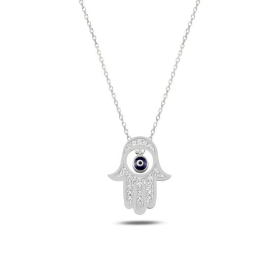 Wholesale Evil Eye & CZ Hamsa Necklace