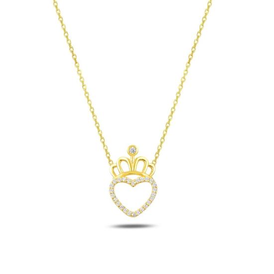 Wholesale Heart & Tiara CZ Necklace