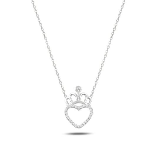 Wholesale Heart & Tiara CZ Necklace