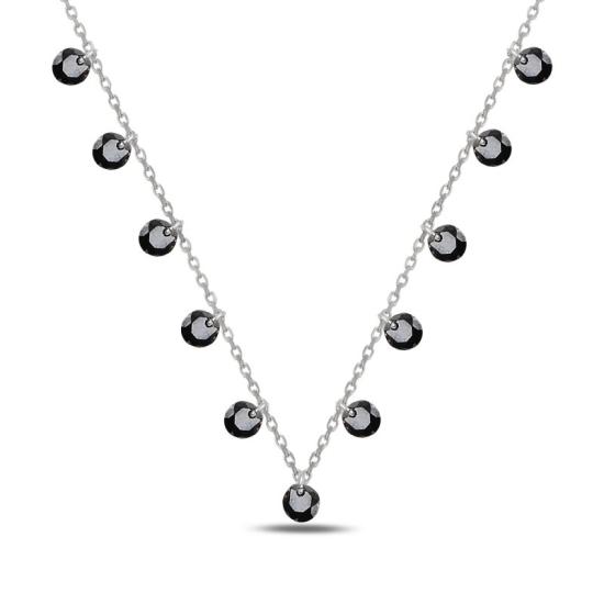 Wholesale Round CZ Dangle Charm Necklace