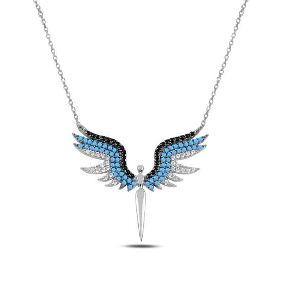 Wholesale Colorful CZ Angel Necklace