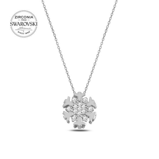 Wholesale Swarovski Zirconia Snowflake Necklace