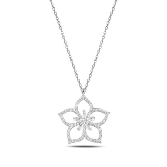 Wholesale Flower Baguette & CZ Necklace