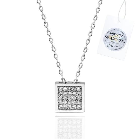 Wholesale Swarovski Zirconia Square Necklace