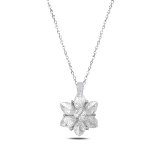 Wholesale Lotus Flower CZ Necklace