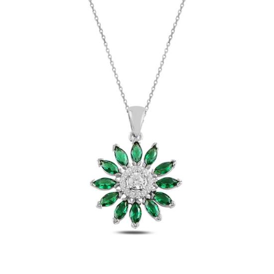 Wholesale Daisy Colored CZ Necklace