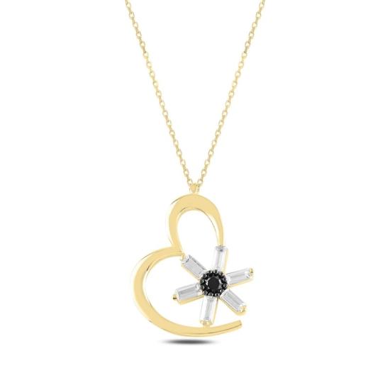 Wholesale Heart Baguette CZ Necklace