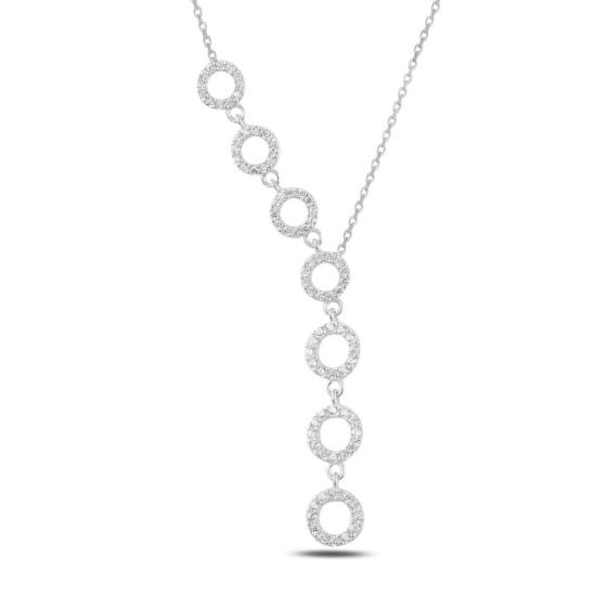 Wholesale Round CZ Dangle Y Necklace