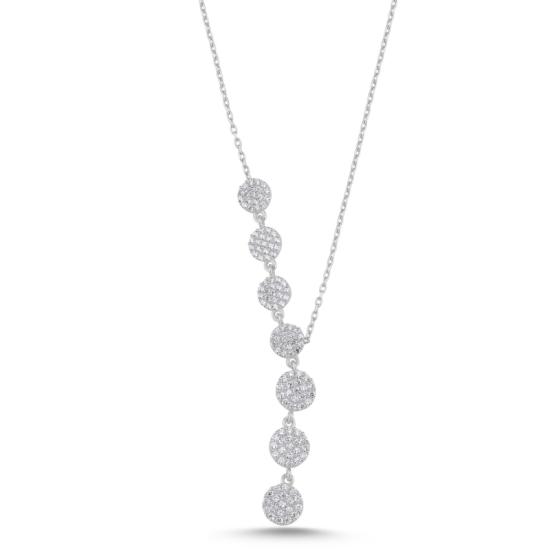 Wholesale Round CZ Dangle Y Necklace