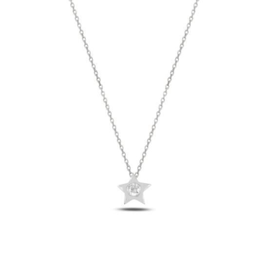 Wholesale Star Solitaire CZ Necklace