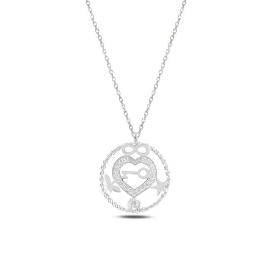 Wholesale Heart, Infinity, Star, Dragonfly & Key CZ Necklace