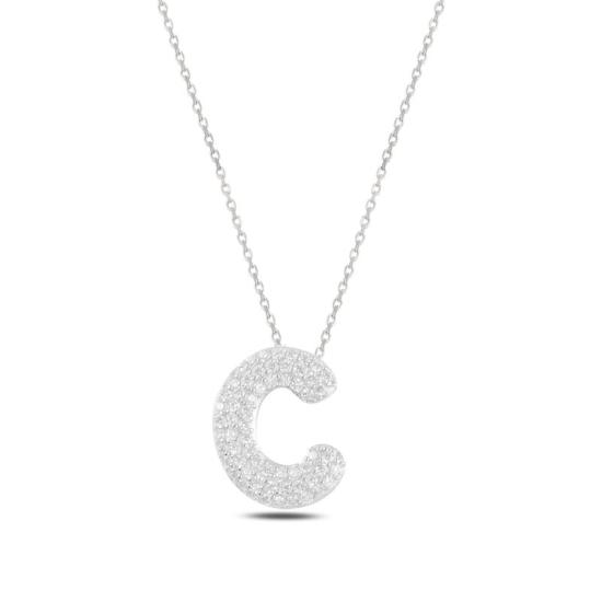 Wholesale -C- Initial CZ Necklace