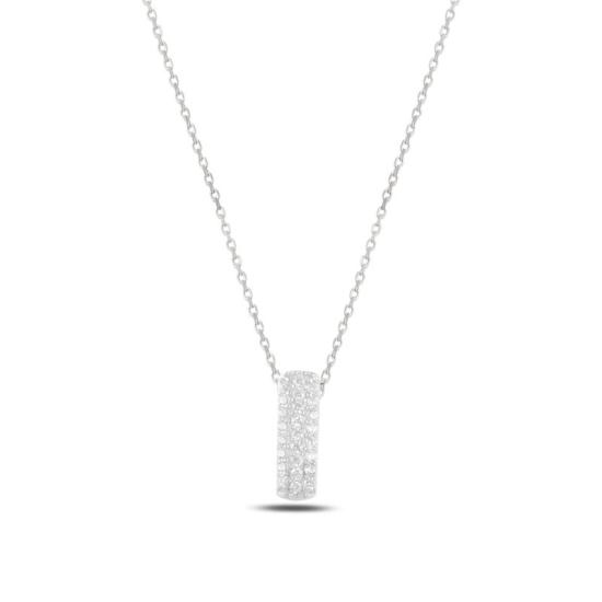 Wholesale -I- Initial CZ Necklace