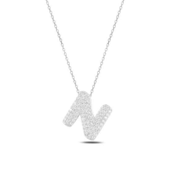 Wholesale -N- Initial CZ Necklace