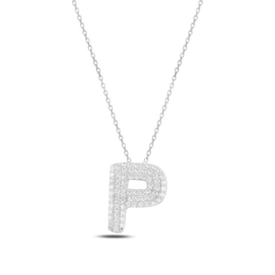 Wholesale -P- Initial CZ Necklace