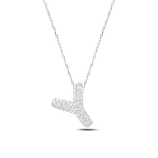 Wholesale -Y- Initial CZ Necklace