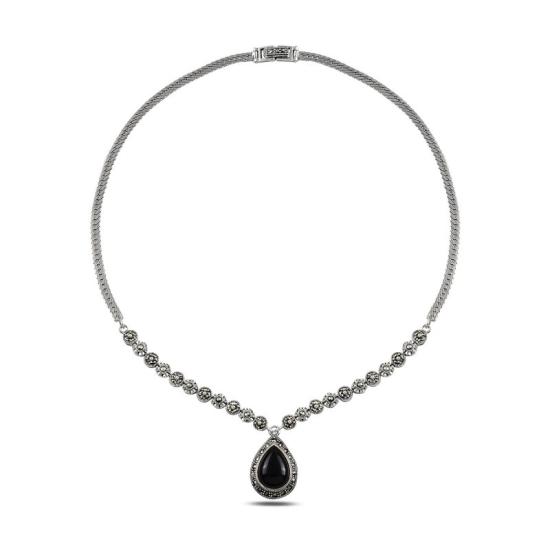 Wholesale Marcasite & Onyx Necklace