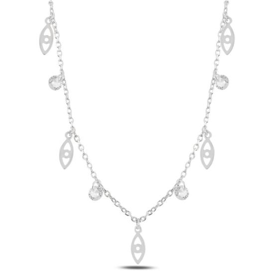 Wholesale Dangle Eye & CZ Charm Necklace