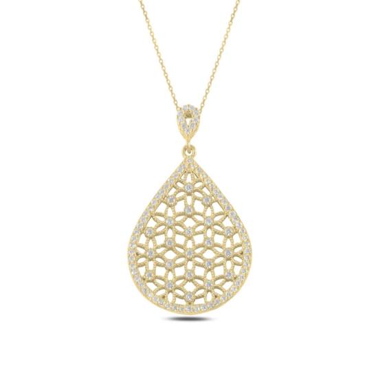 Wholesale Teardrop Flower of Life Necklace