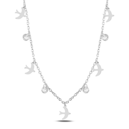 Wholesale Dangle Bird & CZ Charm Necklace