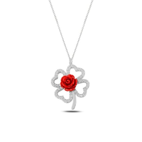 Wholesale Clover & Rose CZ Necklace