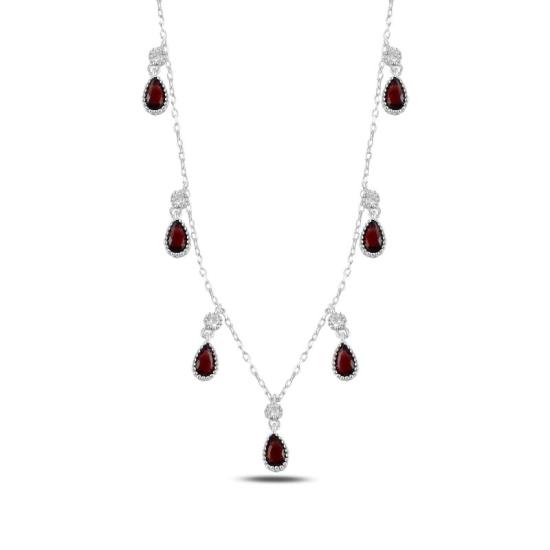 Wholesale Teardrop CZ Dangle Charm Necklace