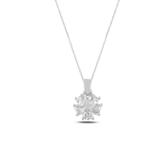 Wholesale Heart CZ Flower & Star Necklace