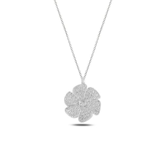 Wholesale Flower CZ Necklace